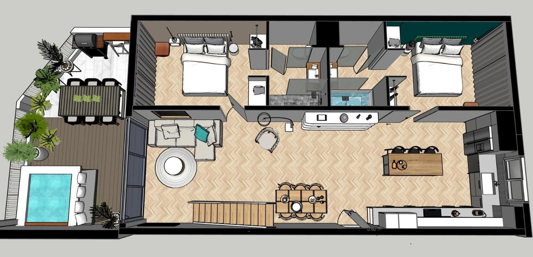 Seaside 3 Suites Penthouse With Pool Gym & Bbq Terrace 캅마를로 외부 사진